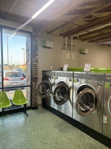 Xpress Laundromat in Montgomery, AL, dazzles with a vibrant front, bold signs, and parking galore, a top pick for the best laundromats in Alabama.

