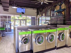 GreenCleen in Mobile, AL, glows with a chic front, green accents, and easy parking.

